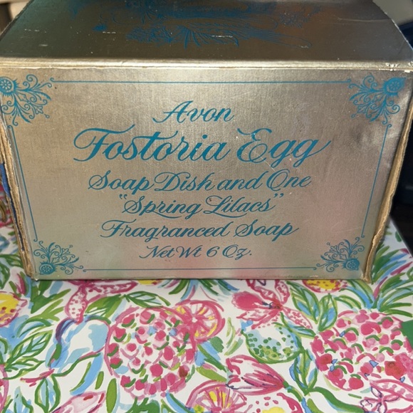Fostoria glass Egg Soap dish Mothers Day 1977 by Avon. - Picture 5 of 8